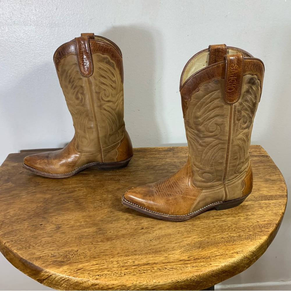 Sancho cowboy leather boots, like new - Picture 3 of 10